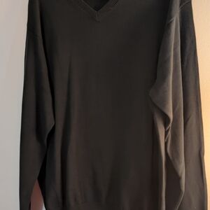 Men's Black V-Neck Sweater